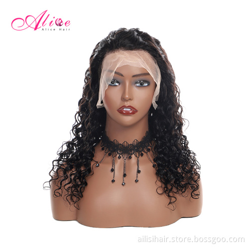 High Quality Raw Virgin Hair Lace Frontal Wigs Human Hair Curly Cuticle Aligned Lace Front Wig